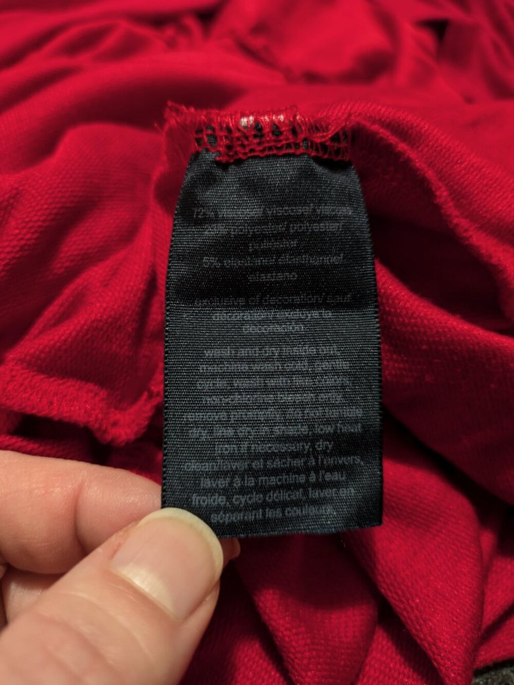 Tommy Hilfiger Peplum Red Sweatshirt Plus Sized Long Sleeved Top (3X) - Picture 5 of 5